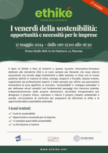 I venerdì della sostenibilità - Commercialisti a Piacenza